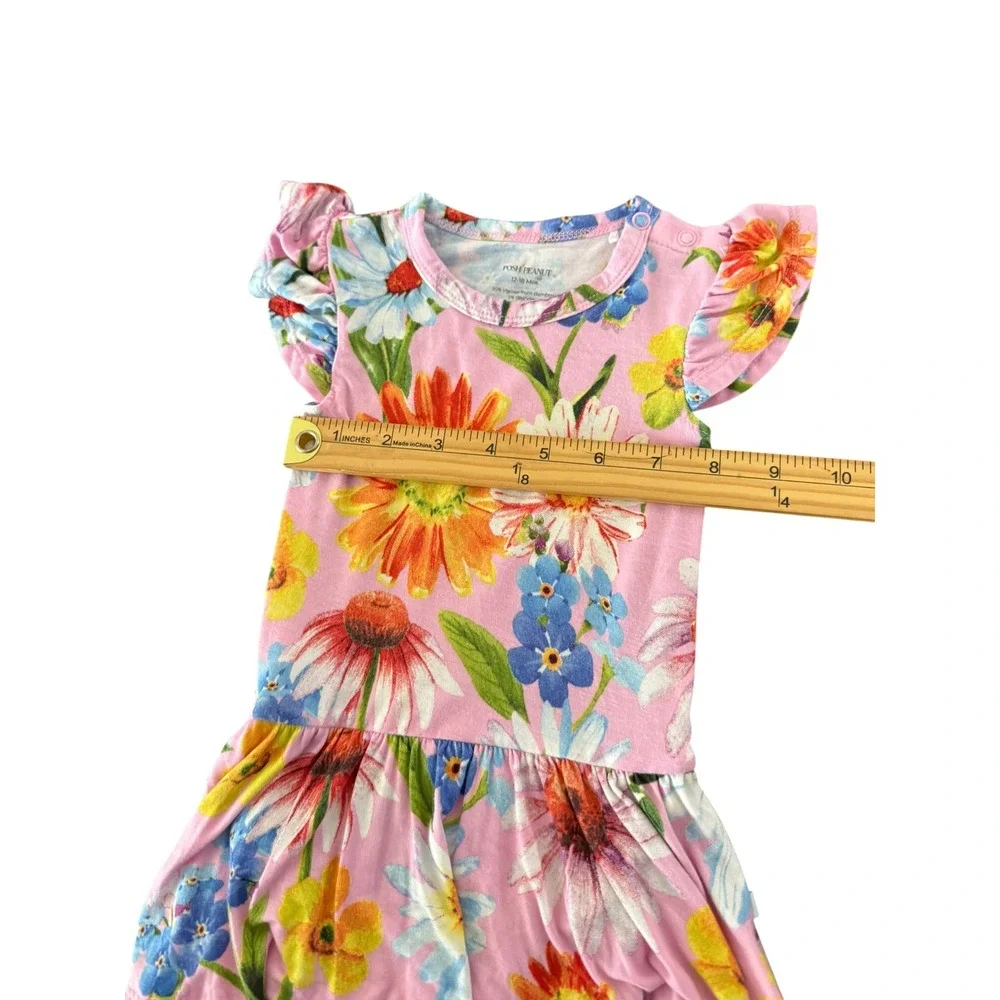 Posh Peanut Kaileigh Ruffled Cap Sleeve Bodysuit Twirl Skirt Bamboo Sz 12-18 mth